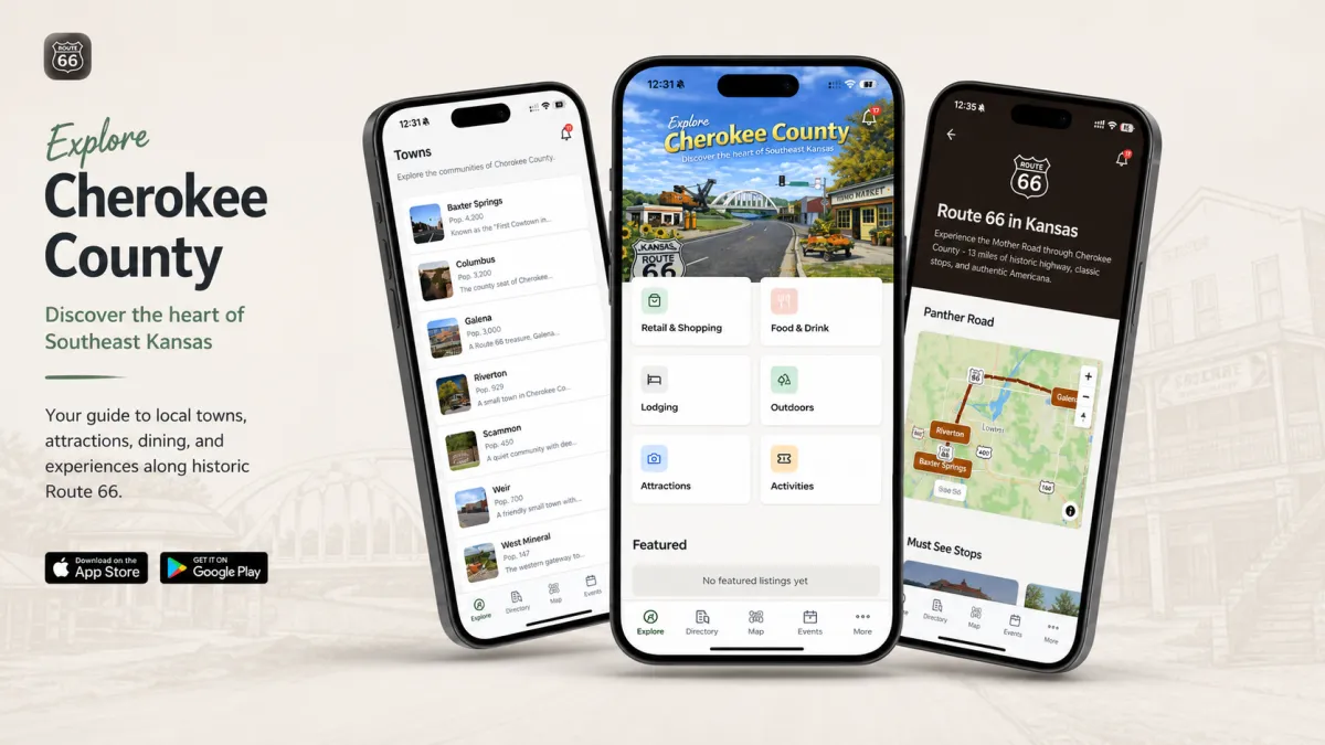 Explore Cherokee County KS app dashboard