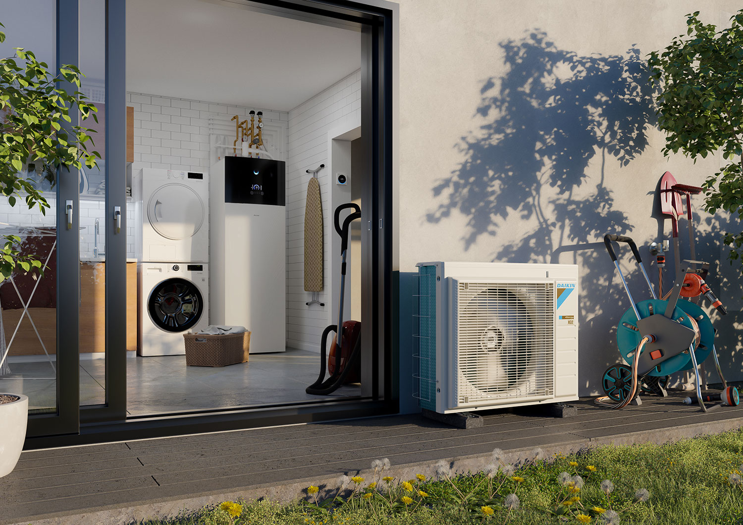 Luft vann varmepumpen