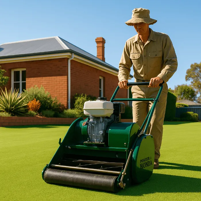 Alpha Omega Mowing – professional lawn mowing and garden maintenance across Perth’s northern suburbs. Specialists in cylinder-cut mowing, edging, brush cutting, fertilising, and weed control for healthy, manicured lawns.