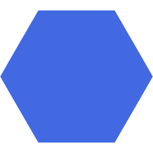 Isolated, modern, stylized honeycomb icon in orange and yellow, transparent background