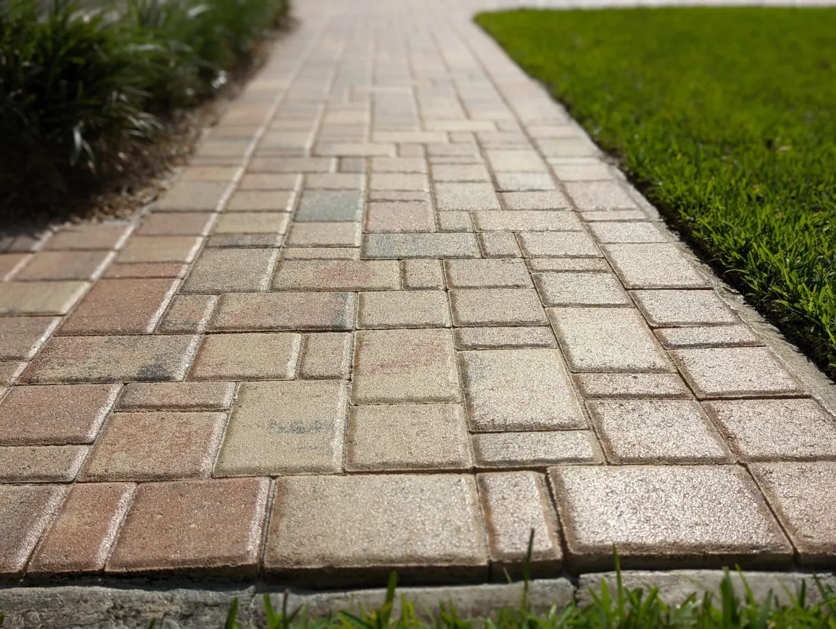 Brick paver walkway