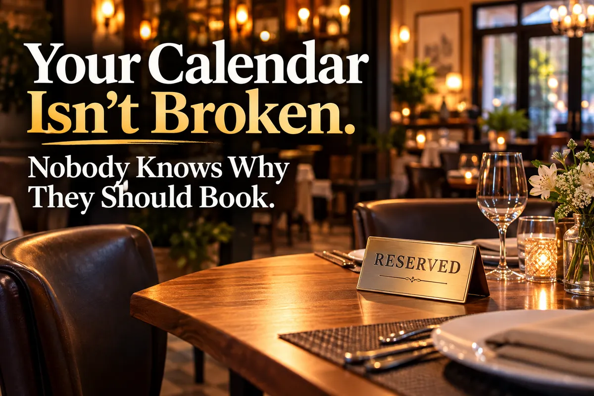 Your Calendar Isn't Broken. Nobody Knows Why They Should Book.