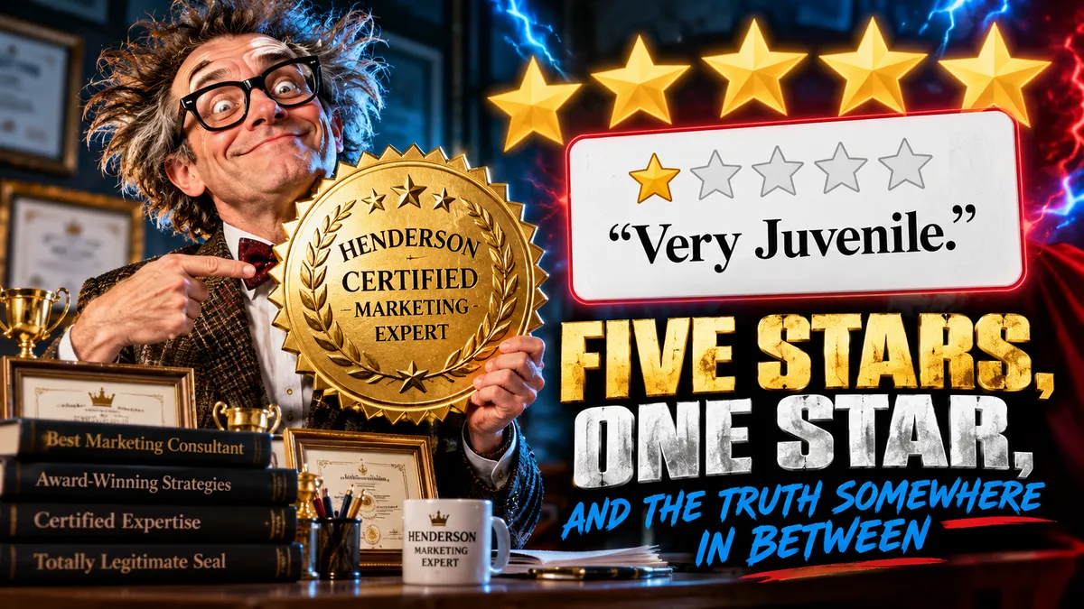 Henderson's gold seal versus the “Very Juvenile” one-star review