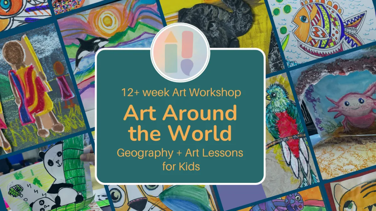 world art lessons, art around the world, art projects for kids, homeschool art lessons