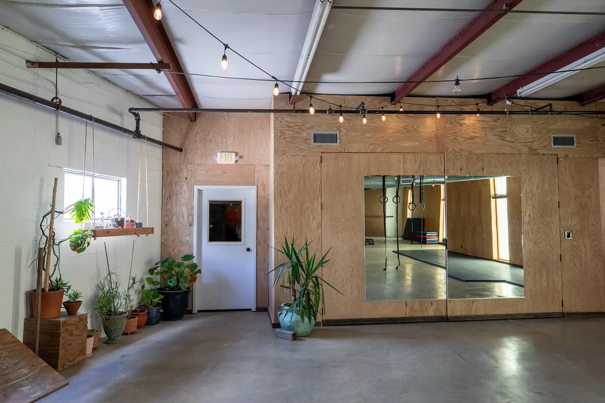 The Dojo in Phys. Ed. where yoga and early morning movement classes take place in East Point, GA