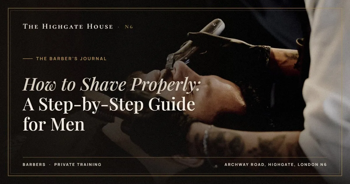 How to Shave Properly: A Step-by-Step Guide for Men - The Barber's Journal, The Highgate House, Highgate N6