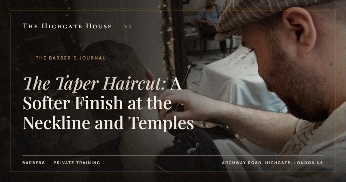 The Taper Haircut: A Softer Finish at the Neckline and Temples - The Barber's Journal, The Highgate House, Highgate N6