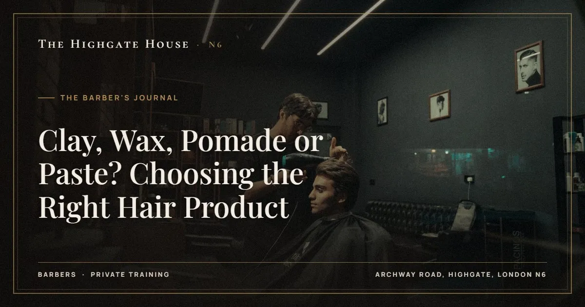Clay, Wax, Pomade or Paste? Choosing the Right Hair Product - The Barber's Journal, The Highgate House, Highgate N6