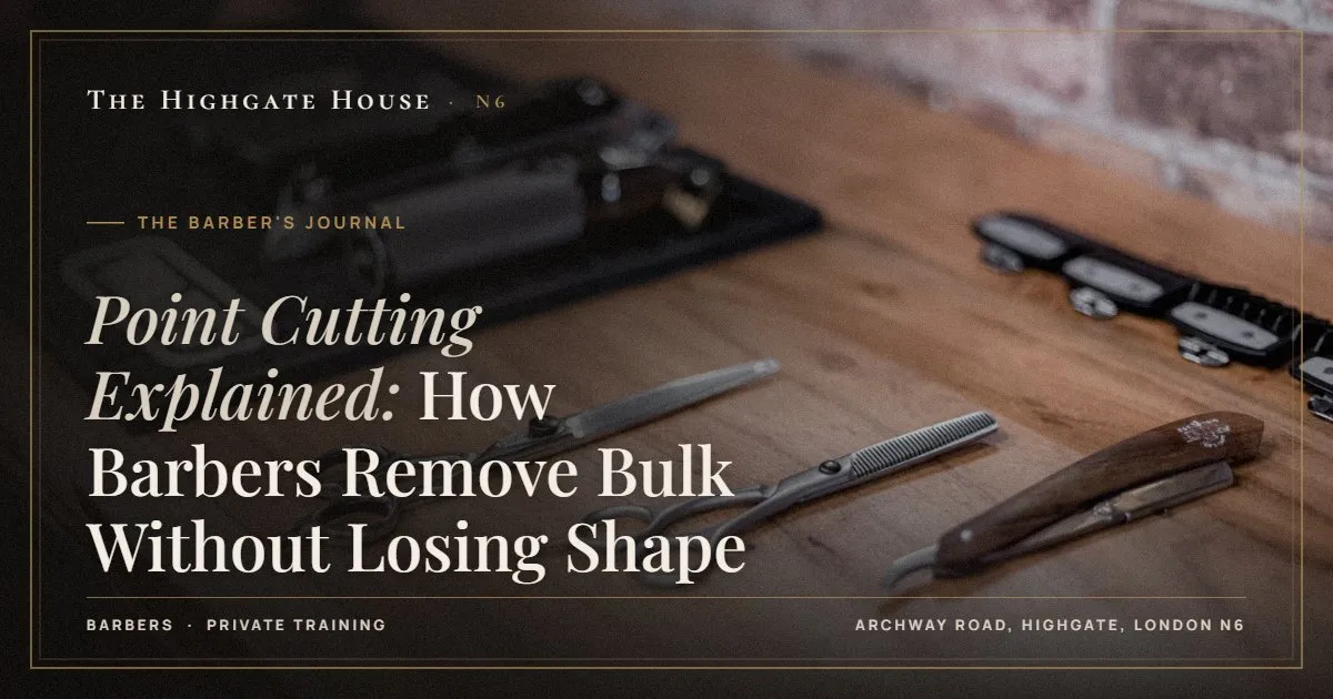 Point Cutting Explained: How Barbers Remove Bulk Without Losing Shape - The Barber's Journal, The Highgate House, Highgate N6