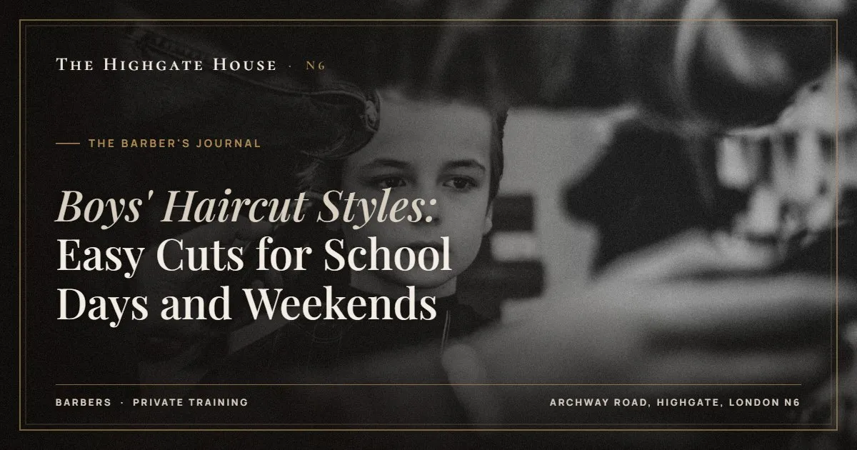 Boys' Haircut Styles: Easy Cuts for School Days and Weekends - The Barber's Journal, The Highgate House, Highgate N6