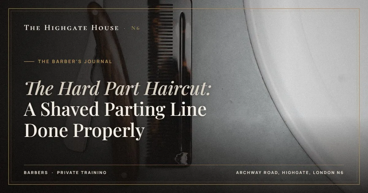 The Hard Part Haircut: A Shaved Parting Line Done Properly - The Barber's Journal, The Highgate House, Highgate N6