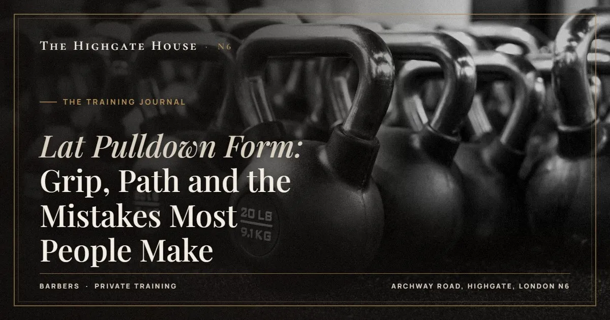 Lat Pulldown Form: Grip, Path and the Mistakes Most People Make - The Training Journal, The Highgate House, Highgate N6