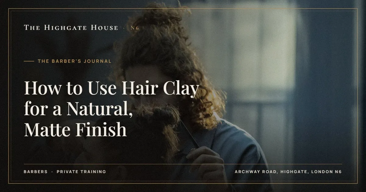How to Use Hair Clay for a Natural, Matte Finish - The Barber's Journal, The Highgate House, Highgate N6