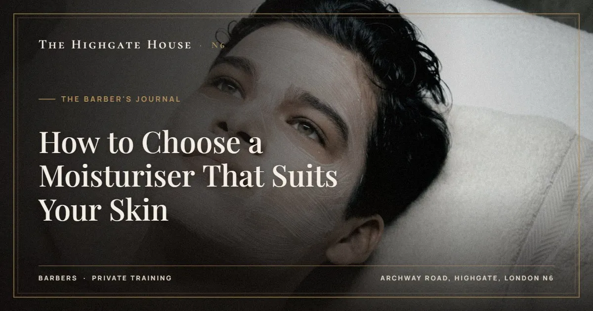 How to Choose a Moisturiser That Suits Your Skin - The Barber's Journal, The Highgate House, Highgate N6
