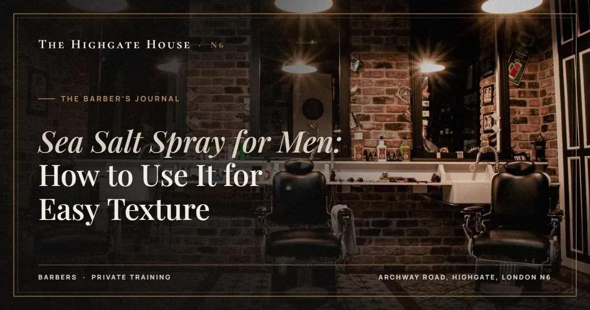 Sea Salt Spray for Men: How to Use It for Easy Texture - The Barber's Journal, The Highgate House, Highgate N6