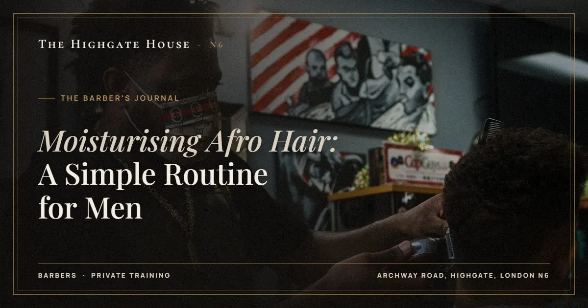 Moisturising Afro Hair: A Simple Routine for Men - The Barber's Journal, The Highgate House, Highgate N6