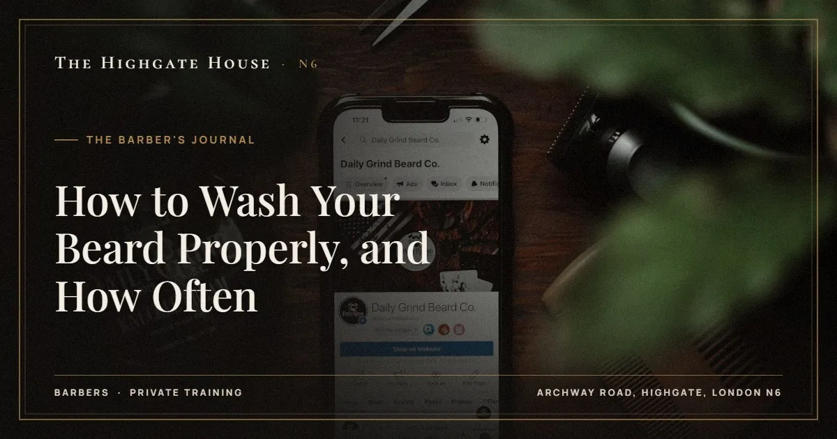 How to Wash Your Beard Properly, and How Often - The Barber's Journal, The Highgate House, Highgate N6