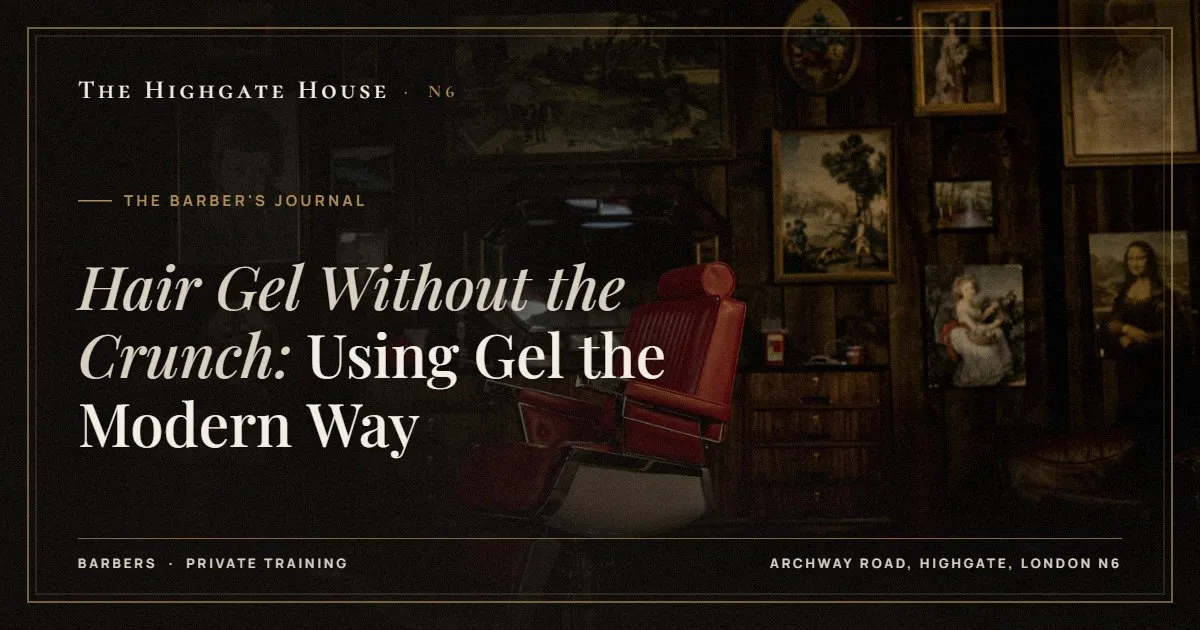 Hair Gel Without the Crunch: Using Gel the Modern Way - The Barber's Journal, The Highgate House, Highgate N6
