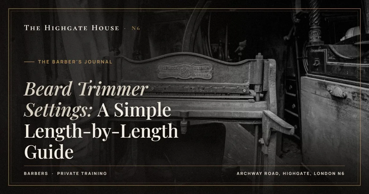 Beard Trimmer Settings: A Simple Length-by-Length Guide - The Barber's Journal, The Highgate House, Highgate N6