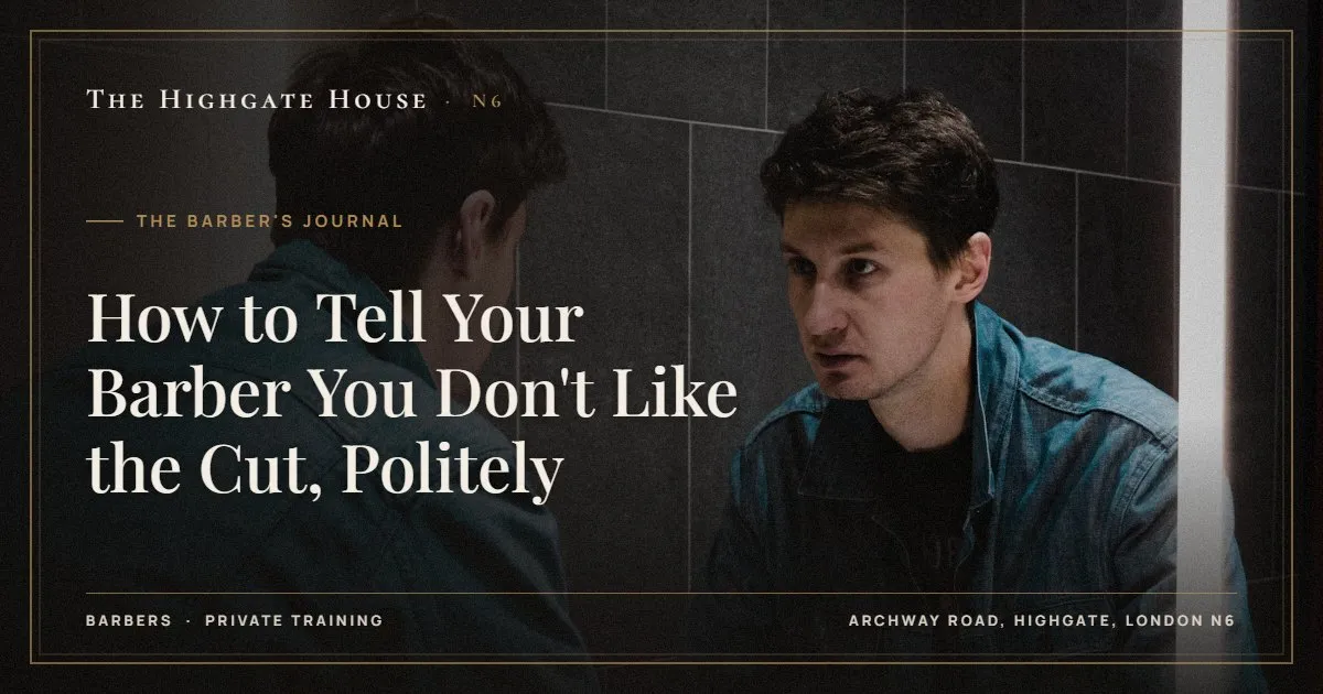 How to Tell Your Barber You Don't Like the Cut, Politely - The Barber's Journal, The Highgate House, Highgate N6
