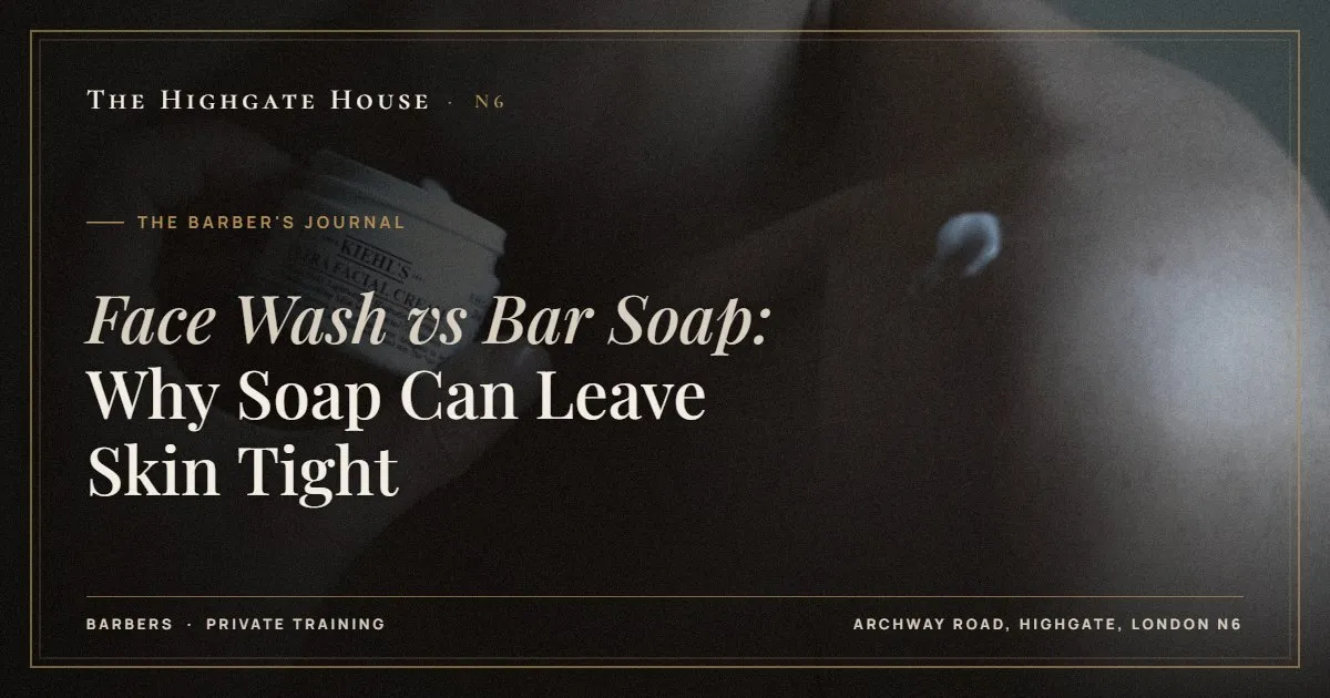 Face Wash vs Bar Soap: Why Soap Can Leave Skin Tight - The Barber's Journal, The Highgate House, Highgate N6