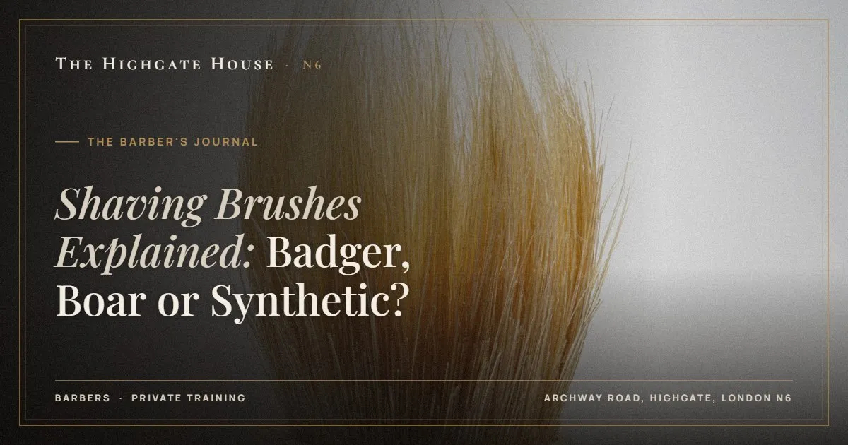 Shaving Brushes Explained: Badger, Boar or Synthetic? - The Barber's Journal, The Highgate House, Highgate N6