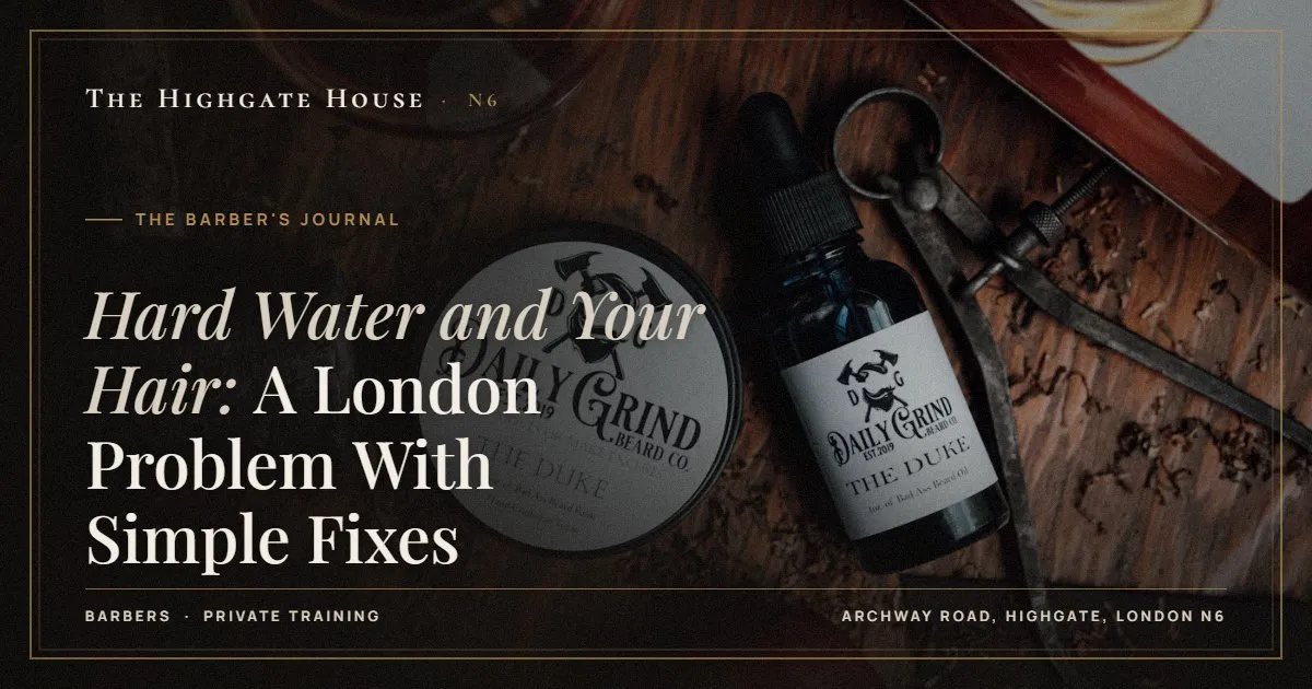 Hard Water and Your Hair: A London Problem With Simple Fixes - The Barber's Journal, The Highgate House, Highgate N6