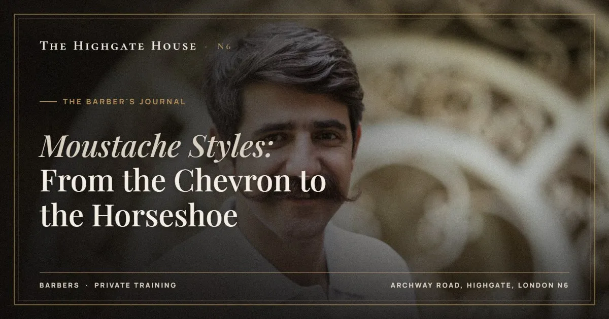 Moustache Styles: From the Chevron to the Horseshoe - The Barber's Journal, The Highgate House, Highgate N6