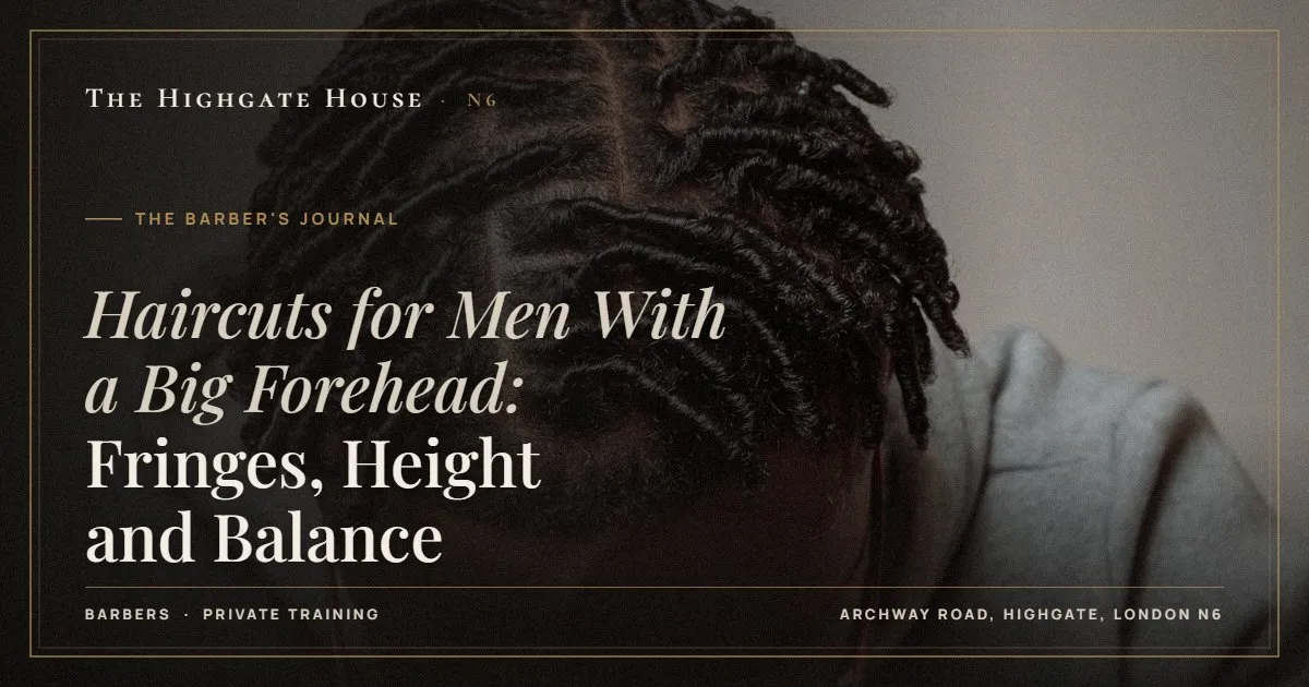 Haircuts for Men With a Big Forehead: Fringes, Height and Balance - The Barber's Journal, The Highgate House, Highgate N6