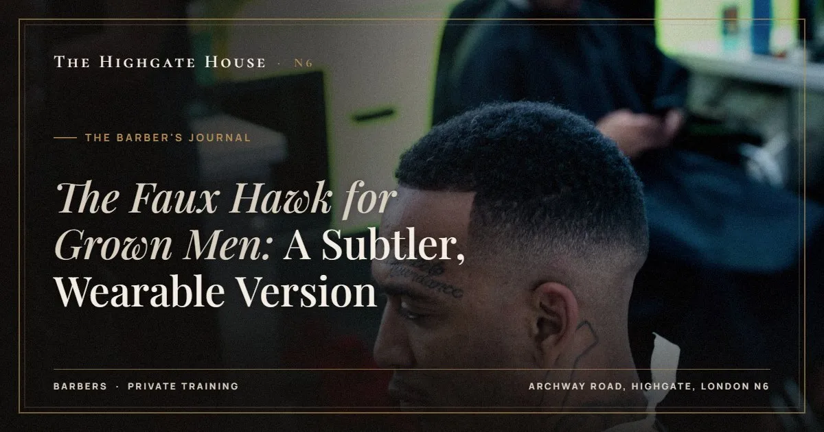 The Faux Hawk for Grown Men: A Subtler, Wearable Version - The Barber's Journal, The Highgate House, Highgate N6