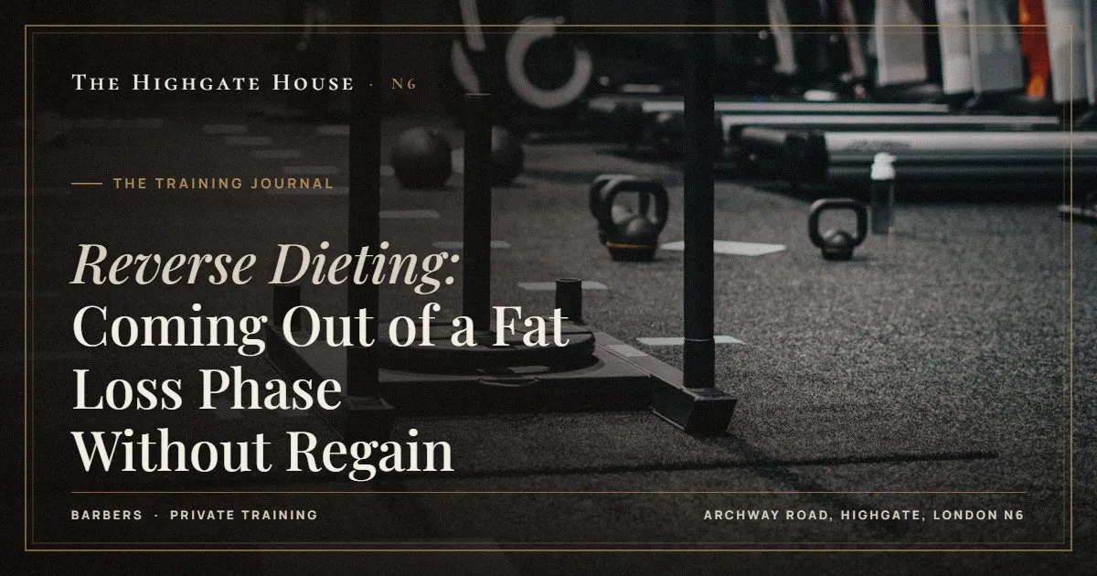 Reverse Dieting: Coming Out of a Fat Loss Phase Without Regain - The Training Journal, The Highgate House, Highgate N6