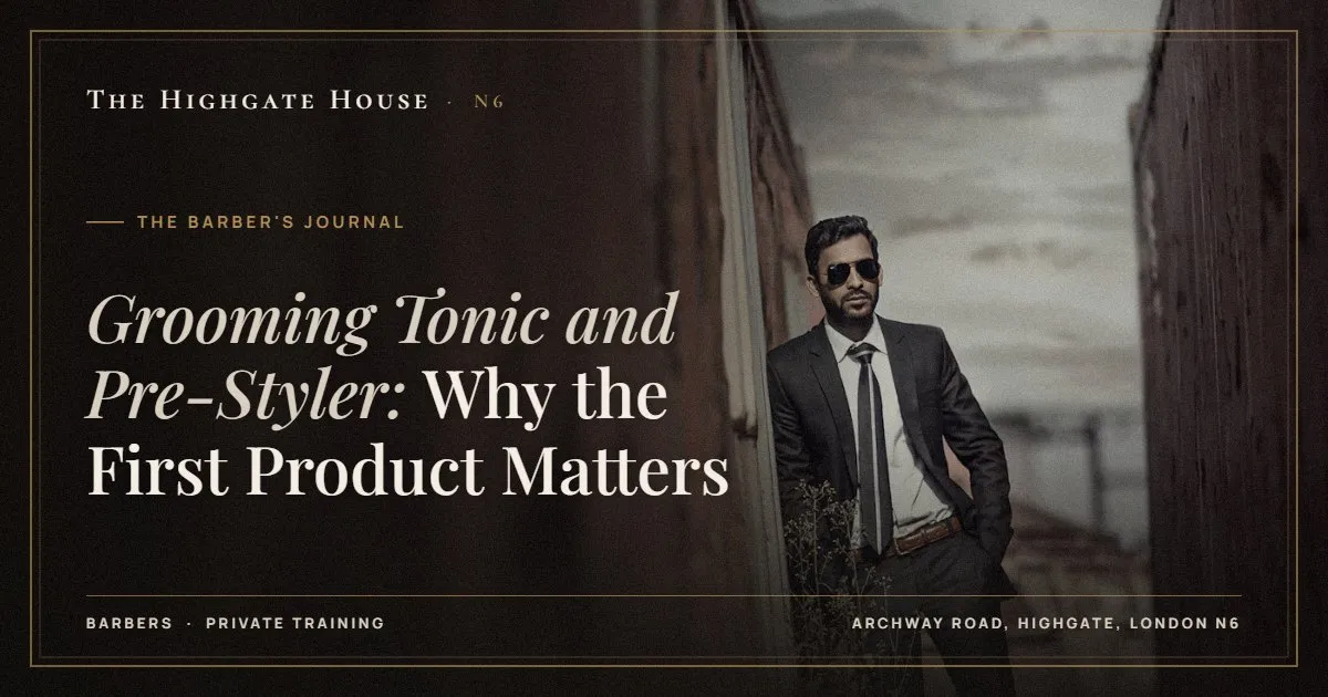 Grooming Tonic and Pre-Styler: Why the First Product Matters - The Barber's Journal, The Highgate House, Highgate N6