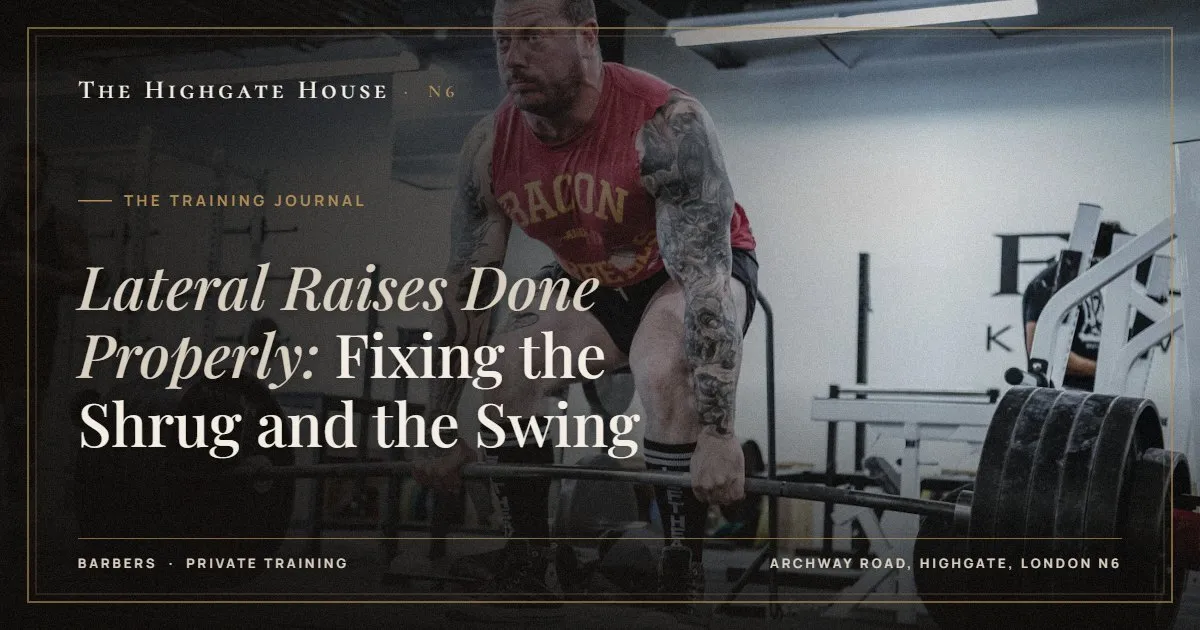 Lateral Raises Done Properly: Fixing the Shrug and the Swing - The Training Journal, The Highgate House, Highgate N6