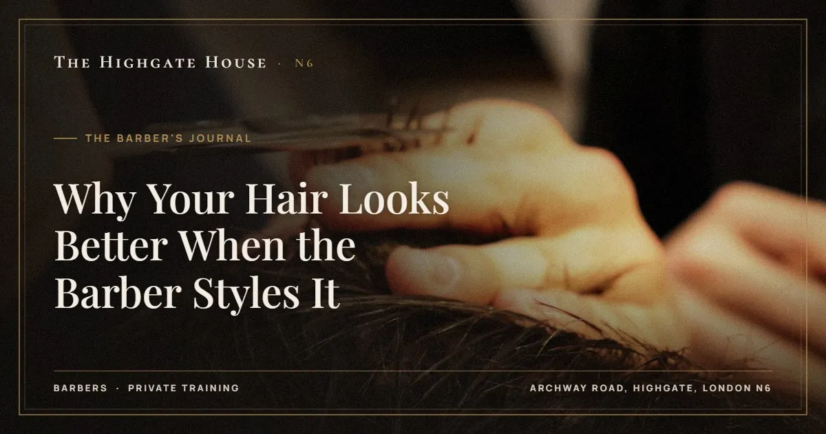 Why Your Hair Looks Better When the Barber Styles It - The Barber's Journal, The Highgate House, Highgate N6