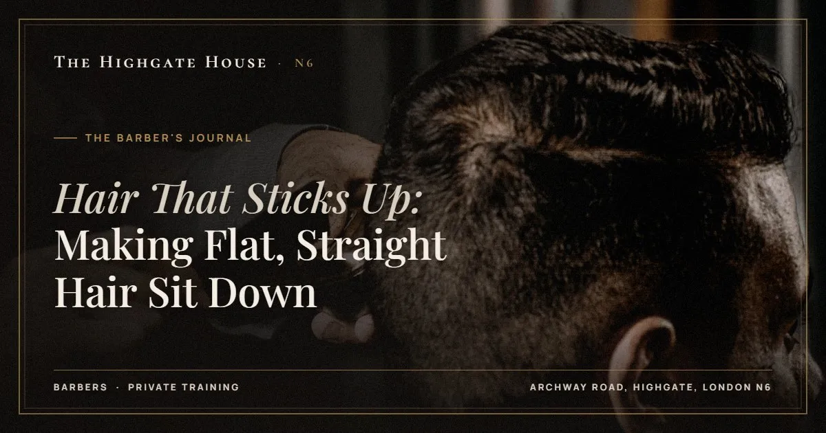 Hair That Sticks Up: Making Flat, Straight Hair Sit Down - The Barber's Journal, The Highgate House, Highgate N6