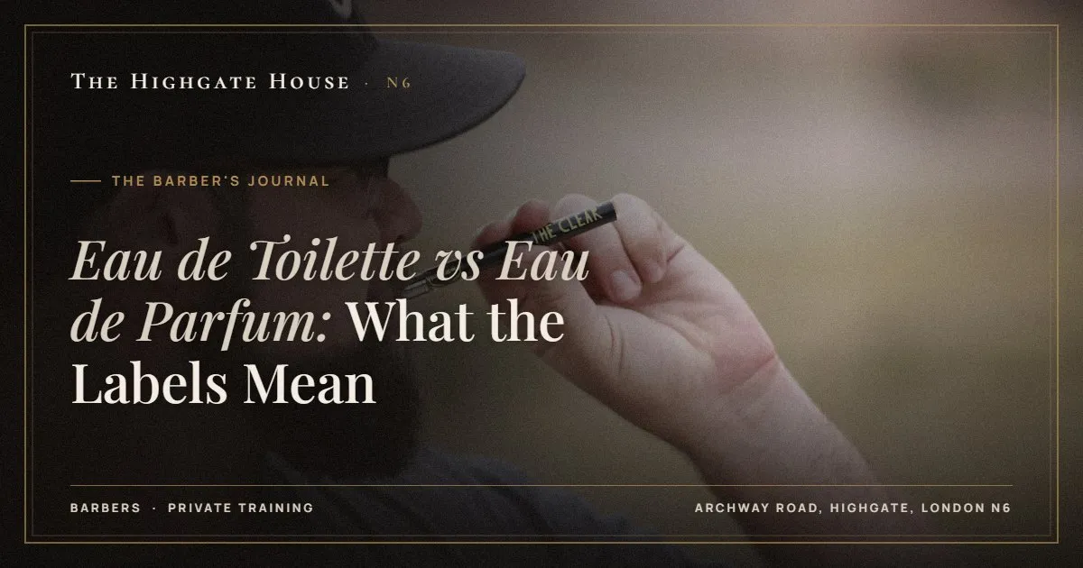Eau de Toilette vs Eau de Parfum: What the Labels Mean - The Barber's Journal, The Highgate House, Highgate N6