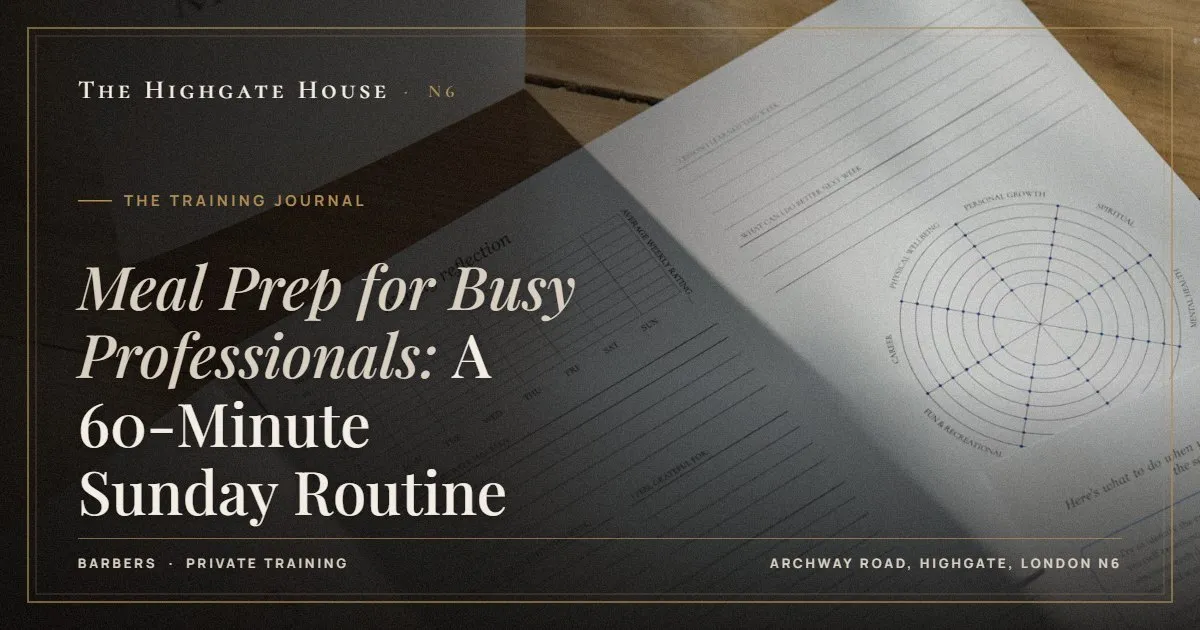 Meal Prep for Busy Professionals: A 60-Minute Sunday Routine - The Training Journal, The Highgate House, Highgate N6