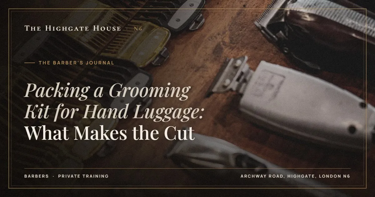 Packing a Grooming Kit for Hand Luggage: What Makes the Cut - The Barber's Journal, The Highgate House, Highgate N6