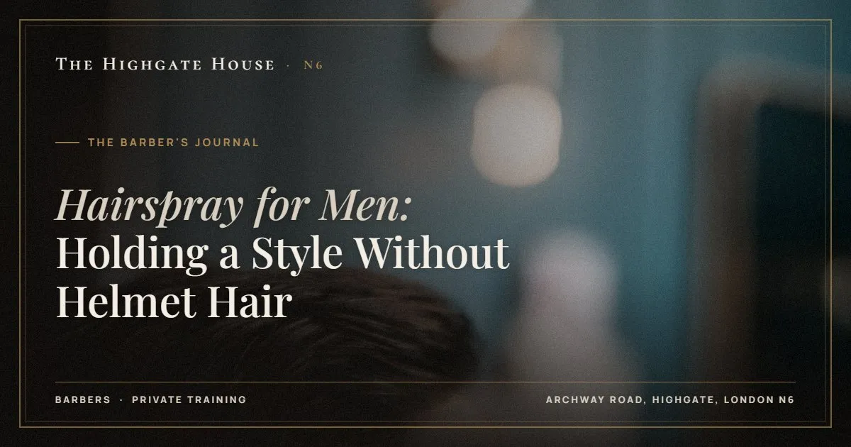 Hairspray for Men: Holding a Style Without Helmet Hair - The Barber's Journal, The Highgate House, Highgate N6
