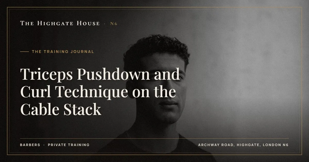 Triceps Pushdown and Curl Technique on the Cable Stack - The Training Journal, The Highgate House, Highgate N6