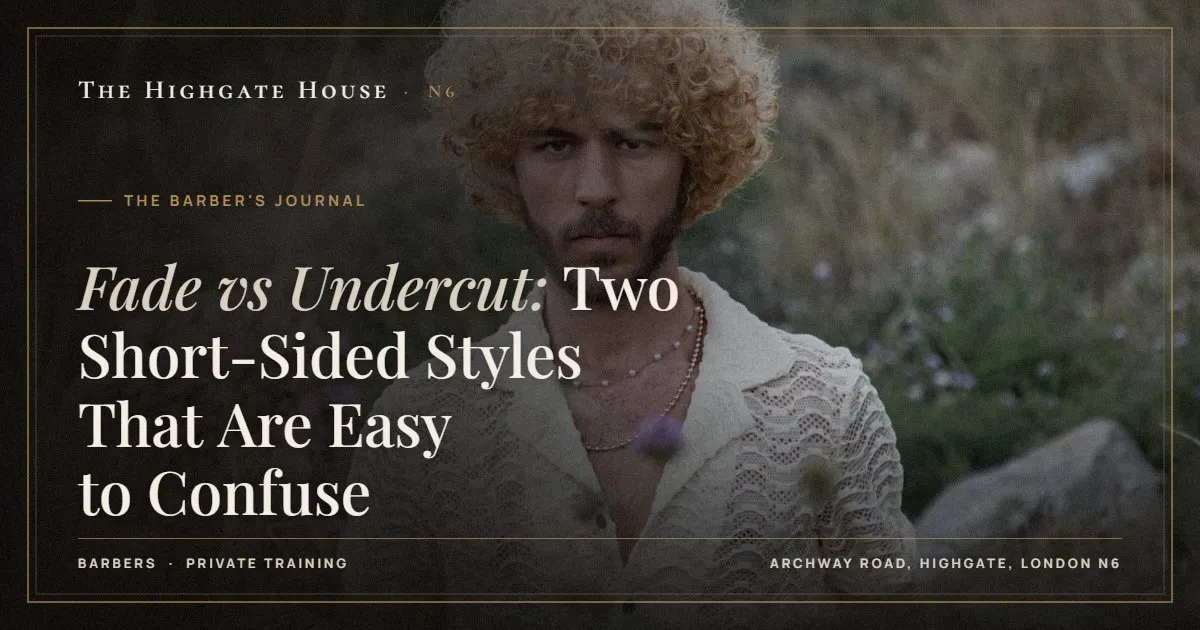 Fade vs Undercut: Two Short-Sided Styles That Are Easy to Confuse - The Barber's Journal, The Highgate House, Highgate N6