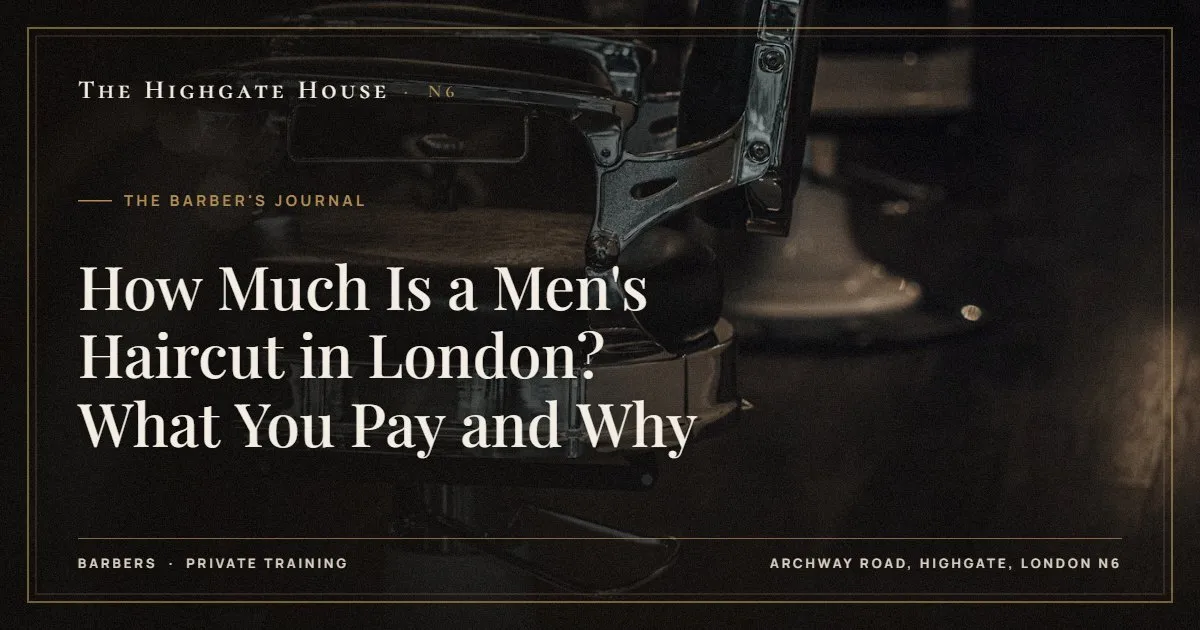 How Much Is a Men's Haircut in London? 2026 Prices - The Barber's Journal, The Highgate House, Highgate N6