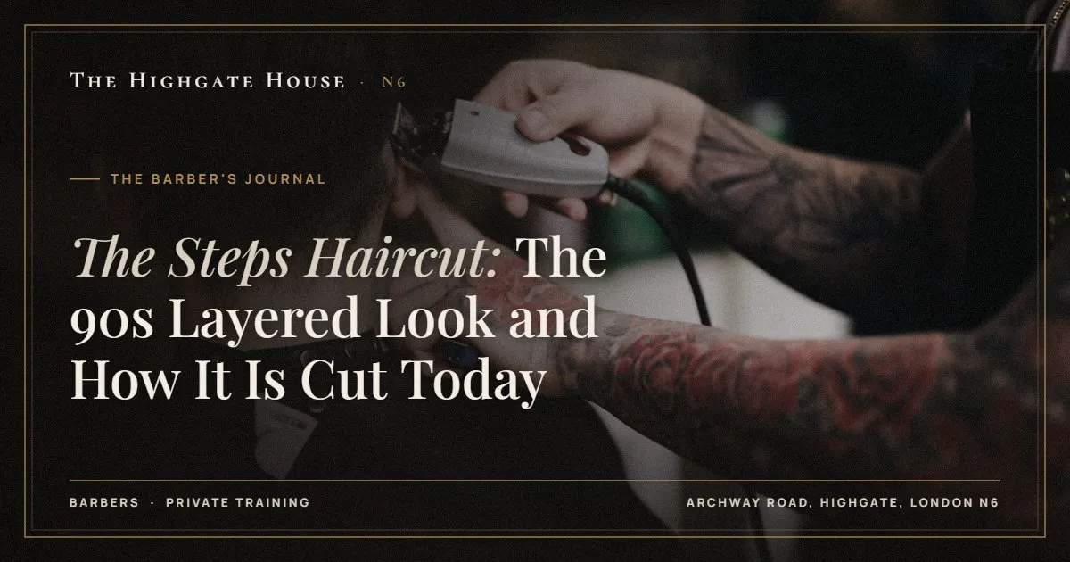 The Steps Haircut: The 90s Layered Look and How It Is Cut Today - The Barber's Journal, The Highgate House, Highgate N6