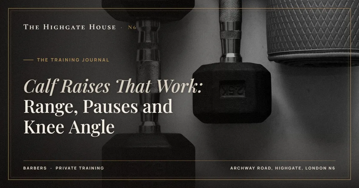 Calf Raises That Work: Range, Pauses and Knee Angle - The Training Journal, The Highgate House, Highgate N6