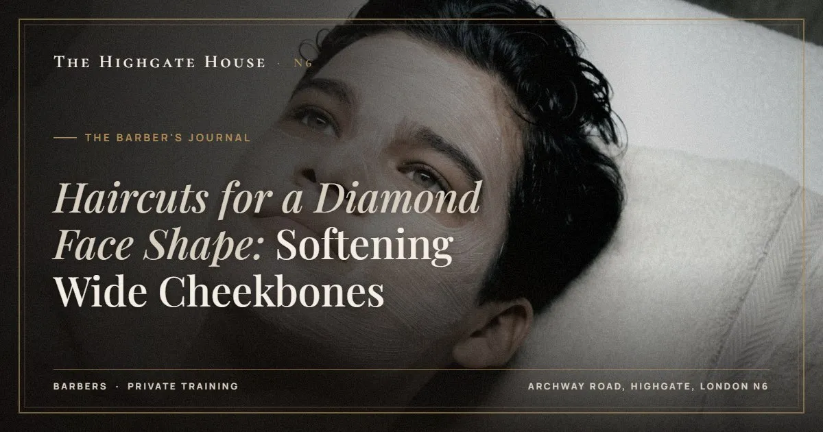 Haircuts for a Diamond Face Shape: Softening Wide Cheekbones - The Barber's Journal, The Highgate House, Highgate N6