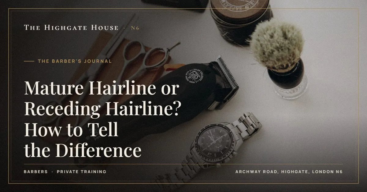 Mature Hairline or Receding Hairline? How to Tell the Difference - The Barber's Journal, The Highgate House, Highgate N6