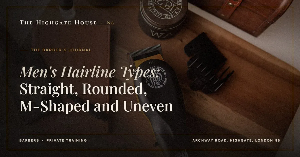 Men's Hairline Types: Straight, Rounded, M-Shaped and Uneven - The Barber's Journal, The Highgate House, Highgate N6