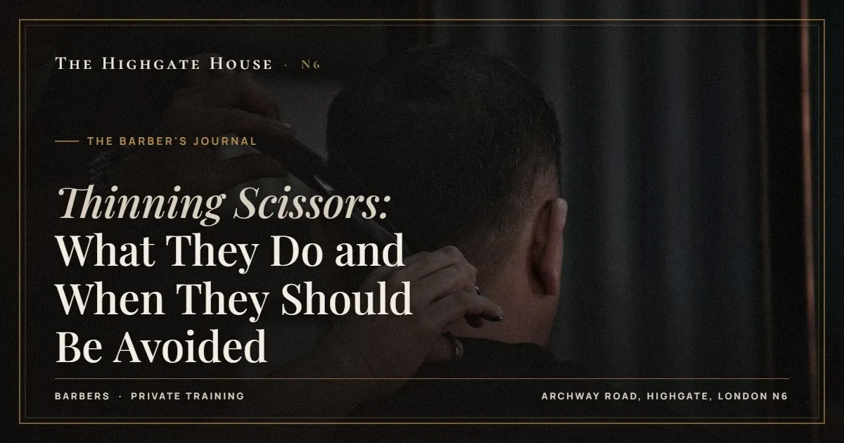 Thinning Scissors: What They Do and When They Should Be Avoided - The Barber's Journal, The Highgate House, Highgate N6