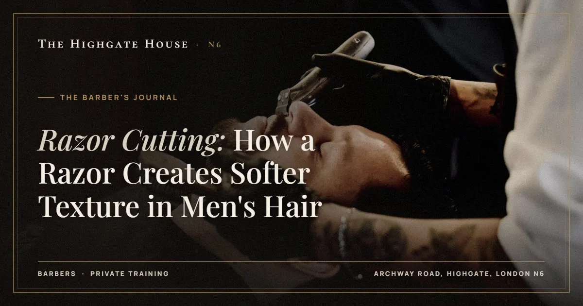 Razor Cutting: How a Razor Creates Softer Texture in Men's Hair - The Barber's Journal, The Highgate House, Highgate N6