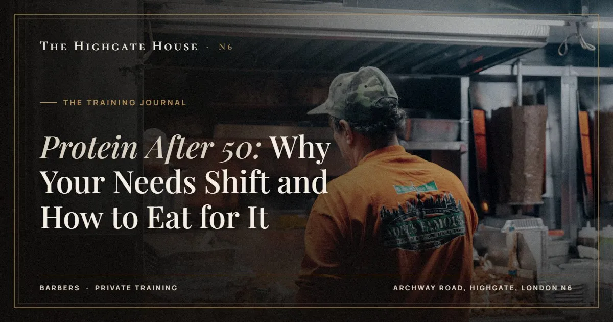 Protein After 50: Why Your Needs Shift and How to Eat for It - The Training Journal, The Highgate House, Highgate N6